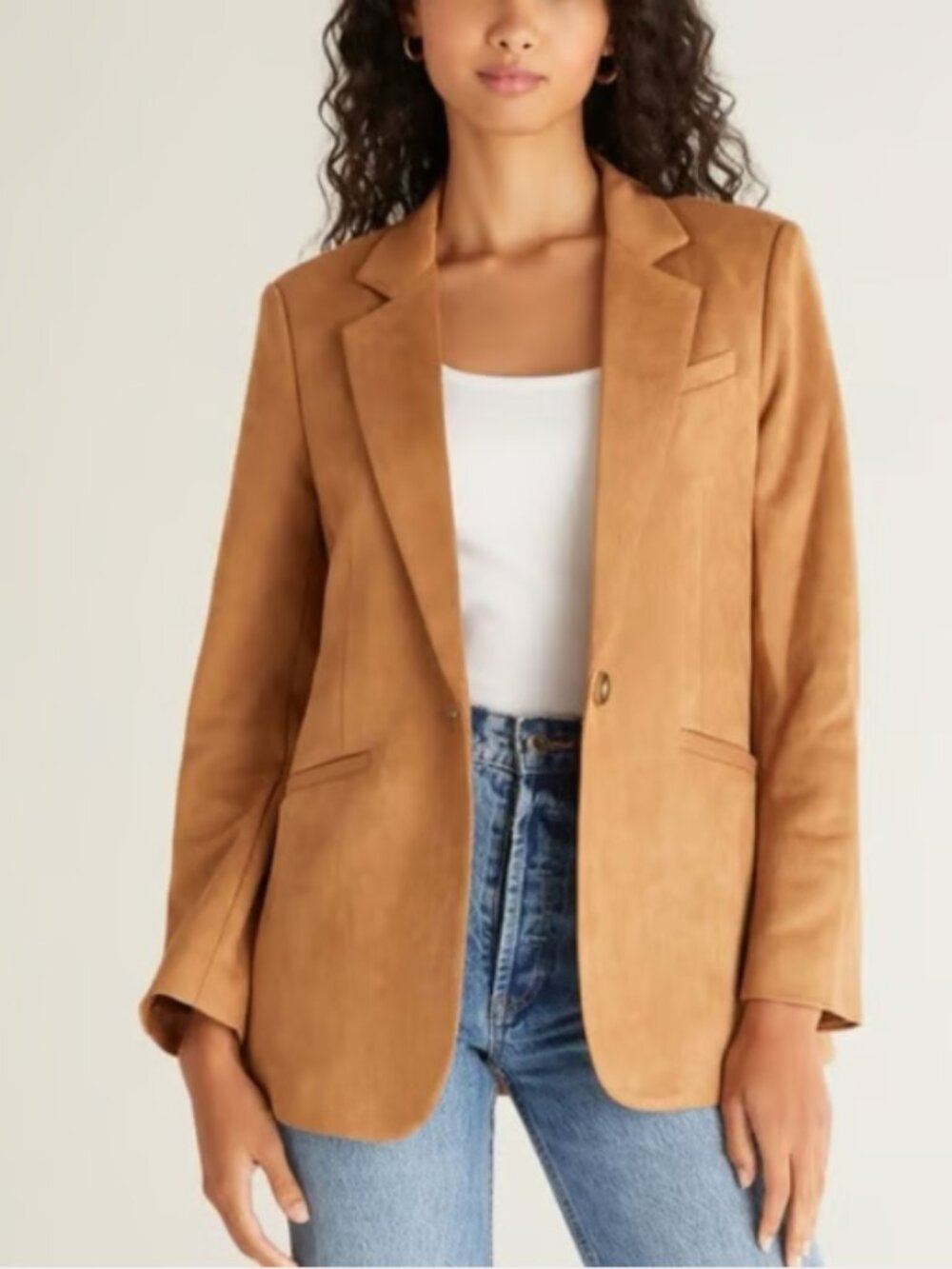 ✨ Z Supply Sandelle Faux Suede Blazer – Camel Brown ✨ Small